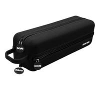 DOHE Astuccio Scolastico Quadruplo Nero | 4 Scomparti Con Cerniera, Realizzato in Silicone Morbido e Resistente, Include Maniglia per il Trasporto