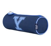 DOHE - Astuccio Scolastico Rotondo - Chiusura con Cerniera, Poliestere Resistente, 21x7,5x7,5 cm, Materiale Scolastico - Yale University Navy - Blu