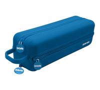 Dohe - Astuccio Scolastico Semplice - 1 Scomparto Con Cerniera, Realizzato In Silicone Morbido E Resistente, Dimensioni 22,5x4,8x5 Cm, Include Maniglia Per Il Trasporto, Materiale Scolastico - Blu