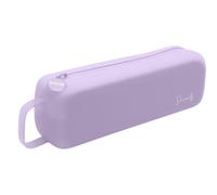 Dohe - Astuccio Scolastico Semplice - 1 Scomparto Con Cerniera, Realizzato In Silicone Morbido E Resistente, Dimensioni 22,5x4,8x5 Cm, Include Maniglia Per Il Trasporto, Materiale Scolastico - Viola
