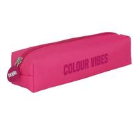 DOHE - Astuccio scuola semplice - 1 scomparto, portapenne rettangolare multiuso, 21 x 6 cm, chiusura a cerniera, realizzato in poliestere resistente - Colour Vibes Rosa, Rosa, 20x5x6 cm, Semplice (1