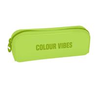 DOHE - Astuccio semplice in silicone - 1 scomparto con cerniera, portapenne rettangolare multiuso, morbido al tatto, dimensioni 20 x 6 x 8 cm - Colour Vibes Lima, Color Lime, 20x6x8 cm, Semplice (1