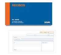 Dohe - Bauletti ricevute di pagamento duplicate (10 pz.) - Blocs da noleggio, acquisti o incassi, 50 fogli con copia per libreria, dimensioni 21x10 cm, forniture per ufficio