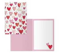 DOHE - Biglietti d'auguri Coppie, Matrimoni, Anniversari, Sposi - Confezione da 6 pz. - Dimensioni: 11,5 x 17 cm (chiusa) - Con busta per riporre il biglietto - Modello Love