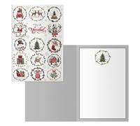 DOHE - Biglietti d'auguri natalizi - Confezione da 6 pezzi - Dimensioni: 11,5 x 17 cm (chiuso) - Include busta per riporre il biglietto - Modello Orlas