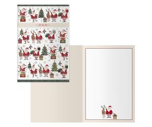 DOHE - Biglietti d'auguri natalizi - Confezione da 6 pezzi - Dimensioni: 11,5 x 17 cm (chiuso) - Include busta per conservare il biglietto - Modello Babbo Natale