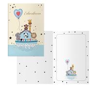 DOHE - Biglietti d'auguri per bambini - Confezione da 6 unità - Dimensioni: 11,5 x 17 cm (chiuso) - Include busta per riporre il biglietto - Modello Arca