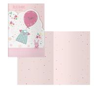 DOHE - Biglietti d'auguri per bambini - Confezione da 6 unità - Dimensioni: 11,5 x 17 cm (chiuso) - Include busta per riporre il biglietto - Modello coniglio