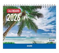 Dohe - Calendario 2026 Desktop - Vista mese, 12 mesi da gennaio a dicembre, dimensioni 21 x 15 cm, pianificazione mensile e annuale con spazio per note - paesaggi esotici