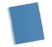 Dohe - Cartella da 20 buste (80 micron) A4 a spirale - Blu