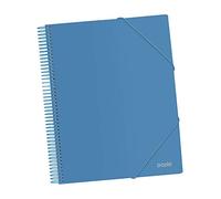 Dohe - Cartella da 40 buste (80 micron) A4 a spirale - Blu
