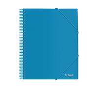Dohe - Cartellina da 20 buste (40 micron) A4 con spirale - Blu
