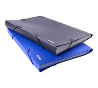 Dohe - Cartelline a fisarmonica A4 con 13 sezioni (2 pz.) - 32,8 x 23,7 x 2,7 cm, 2 colori, chiusura in gomma elastica, polipropilene 800 micron - Forniture per ufficio