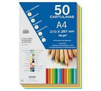 Dohe - Cartoncino 50 fogli A4, 5colori Intensi assortiti