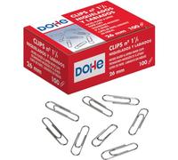 Dohe - Clip nichelate per contenere fogli (100 pezzi) - 26 mm, N.½, Materiale per ufficio