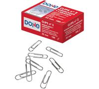 Dohe - Clip nichelate per contenere fogli (100 pezzi) - 32 mm, N.2, Materiale per ufficio