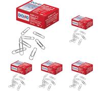 Dohe - Clip nichelate per contenere fogli (100 pezzi) - 32 mm, N.2, Materiale per ufficio (Confezione da 5)