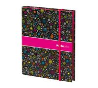 DOHE Doodleprint 40032 A4 Folder with Elastic Straps and Paper Refill Pack, 80 P