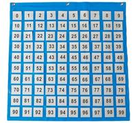 Dohe Educa - Pannello 100 tasche per imparare tabelle da moltiplicare e matematica, con carte da 0 a 99 - materiale scolastico ed educativo