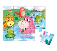 Dohe Educa - Puzzle progressivo per bambini - 12 pezzi di cartone a tema animali, puzzle per bambini 2 3 anni, materiale didattico