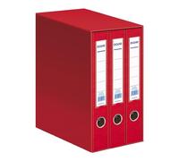 Dohe - Modulo Archicolor 3 raccoglitori formato A4, rosso
