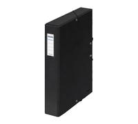 Dohe Project Box Lomo 5cm - Cartoncino Foderato con Carta Stampata e Laminata - Chiusura con Elastici - Colore Nero NEW