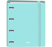 Dohe - Raccoglitore con ricarica - Cartella 4 anelli in polyfoam, A4 (28 x 32 cm), 100 fogli a quadretti, morbido e resistente, separatori di colori, busta extra e gomma - SERENITY Verde