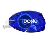 DOHE - Roller Colla double face - Nastro adesivo trasparente e invisibile, dimensioni 8 mm x 10 metri, applicazione pulita e precisa - Colore casuale (Blu o Rosso)