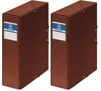 DOHE - Scatola porta progetti, dorso 9 cm. pelle (Confezione da 2)