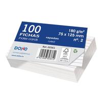Dohe Schede a righe in cartone 12,5 x 7,5 cm 180 g/m² 100 pz Bianco