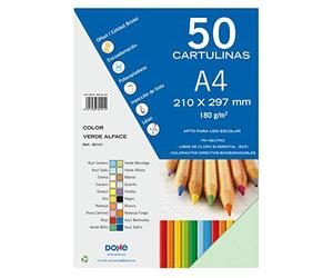 Dohe - Set Di 50 Cartoncini, Formato A4 Verde Alface