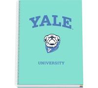 DOHE Yale University Dog - Quaderno a quadretti formato A4, 100 fogli, 90 g/m², spessore carta 22,8 x 30 cm, copertina rigida, rilegatura ad anelli da 5 mm, materiale scolastico