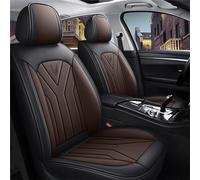 DohkHgg Coprisedili per auto adatti per Dodge RAM 1500 2500 Coprisedili in pelle di protezione auto, nero caffè