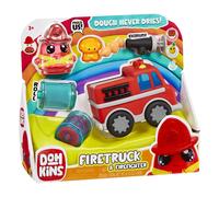 MGA Entertainment DohKins Fire Truck & Firefighter - L'Impasto non si Asciuga Mai, senza Glutine, per Collezionisti e Bambini - Età 3 anni+