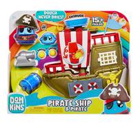 MGA Entertainment DohKins Pirate Ship Playset & Pirate - L'Impasto non si Asciuga Mai, senza Glutine, per Collezionisti e Bambini - Età 3 anni+