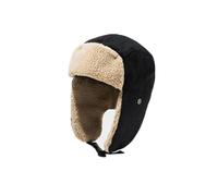 DoHTeck Cappello invernale da uomo, caldo, antivento, cappello da caccia con paraorecchie per il freddo all'aperto, Nero , Etichettalia unica