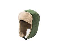 DoHTeck Cappello invernale da uomo, caldo, antivento, cappello da caccia con paraorecchie per il freddo all'aperto, Verde militare, Taglia unica