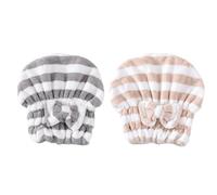 DoHTeck Cuffia in microfibra (2 pezzi) morbida e super assorbente, con fiocco, per tutti gli stili di capelli