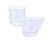 Doidy Mini tazza da due confezioni - Tazze da addestramento per bambini Bicchiere dal design inclinato unico - Ottima tazza per lo svezzamento per latte, acqua - Utilizzo da 0 mesi 50 ml, materiale PP