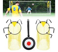 DOINEUFL 3 accessori per allenamento da calcio, inclusi cancello per cancelli da calcio e cancelli da calcio per giardino, bambini, accessori per l'allenamento del calcio, con bersaglio mobile