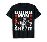 Doing Mom - Costume da Scheletro da Donna, Divertente, per Halloween Maglietta
