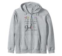 Doing My Best & Letting God Do The Rest Quote God Has a Plan Felpa con Cappuccio