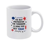 Doing Your Best Today Tazza Da Caffè Con Manico Tazza In Porcellana Tazze 330Ml Per Succo Donna Tè