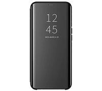 DOINK Cover Specchio per Oppo Find X5 PRO, Prime Custodia Smart View con Clear Schermo Finestra - Nero