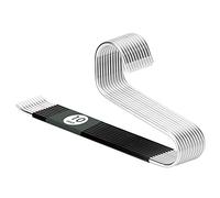 DOIOWN Appendini per pantaloni aperti, in acciaio inox, confezione da 10 grucce antiscivolo salvaspazio per pantaloni pesanti, jeans, pantaloni, sciarpe, pantaloni, grucce multifunzionali per donne e uomini