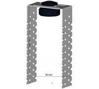doitBau Gancio a forma di U per cartongesso, isolamento acustico da 16 dB, acciaio zincato, 0,8 mm, altezza di sospensione 125 mm, confezione da 200 pezzi, per costruzione a soffitto e parete