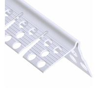 doitBau Profilo ad arco rotondo in PVC, angolo di protezione dei bordi, pieghevole per angoli esterni rotondi, aderenza ottimale alla pulizia, profilo per cartongesso, 25 x 25 mm, 2,5 m per asta, 50