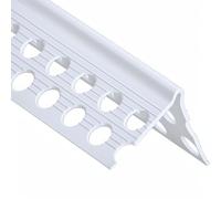 doitBau Profilo per bordi in PVC, angolo di 90°, protezione dei bordi, superficie forata ruvida per un'aderenza ottimale alla pulizia, gambe da 25 x 25 mm, 2,5 m per asta, 50 barre = 125 m profilo per