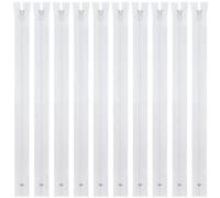 DOITEM 10pcs 20cm/8 Inch Multicolor Nylon Coil Cerniere per Cucire e Artigianato, Bianco