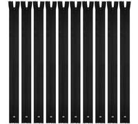 DOITEM 10pcs 20cm/8 Inch Multicolor Nylon Coil Cerniere per Cucito e Artigianato, Nero